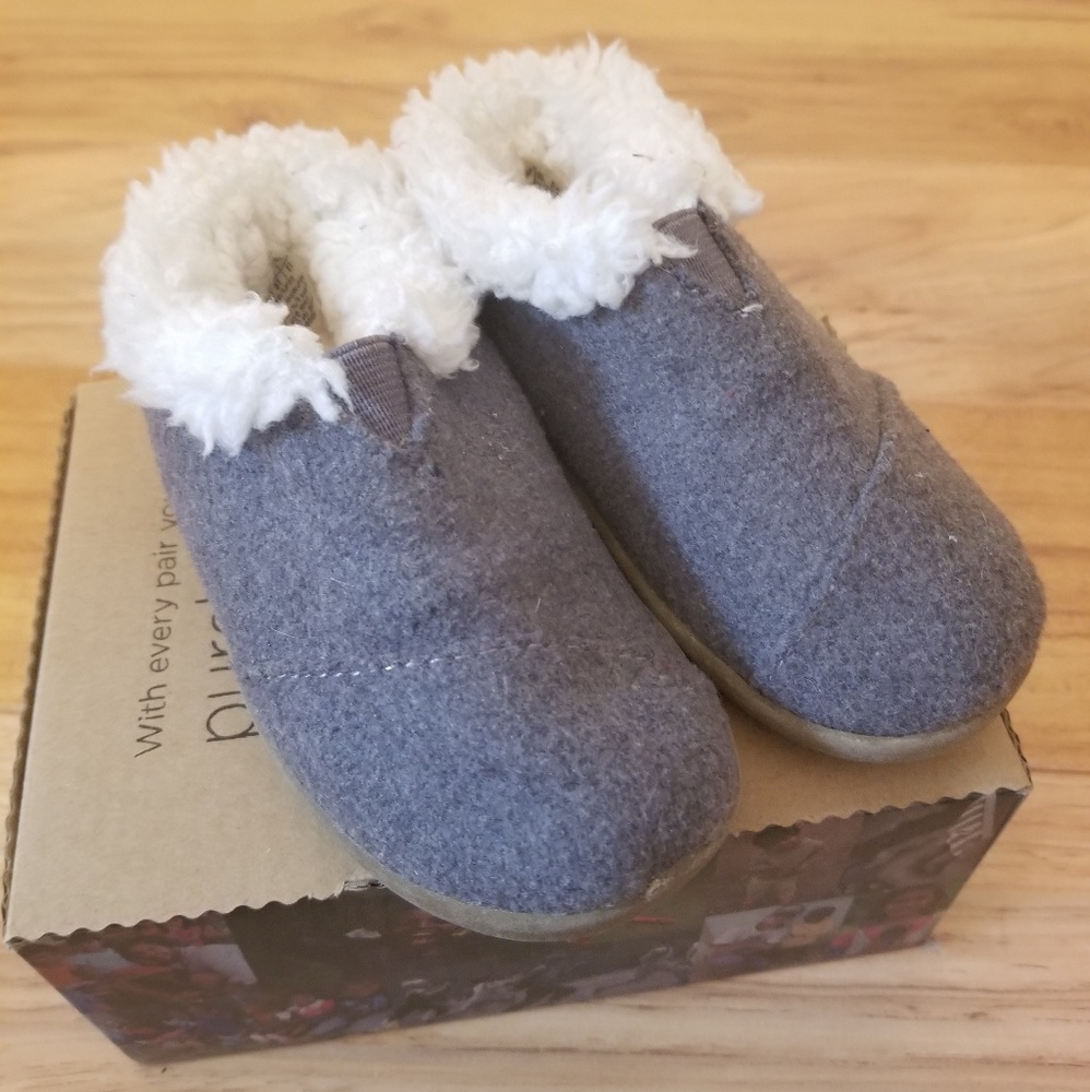 TOMS Slipper Black Wool